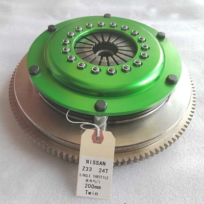 High Performance Twin Plate 4140 Steel Modified Clutch Kits Fit 200mm Nissan Z33 24T