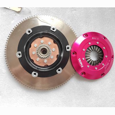Triple Disc 4140 Steel Performance Clutch Kit For Mitsubishi Lancer Mitsubishi 4G93 140mm Friction Plate